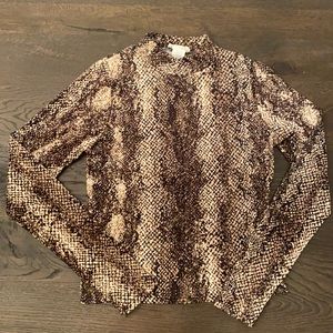 Woman’s Snakeskin Print Top